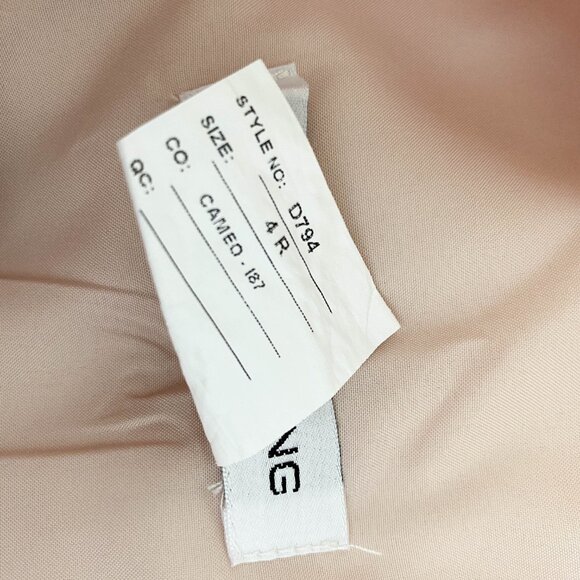 Alfred Sung Rose Gold One Shoulder Satin Gown Champagne Size 4 - Picture 12 of 12